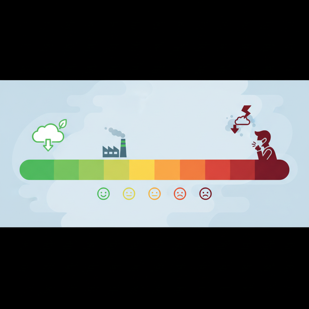 Як розшифрувати шкалу AQI: від зеленого до бордового