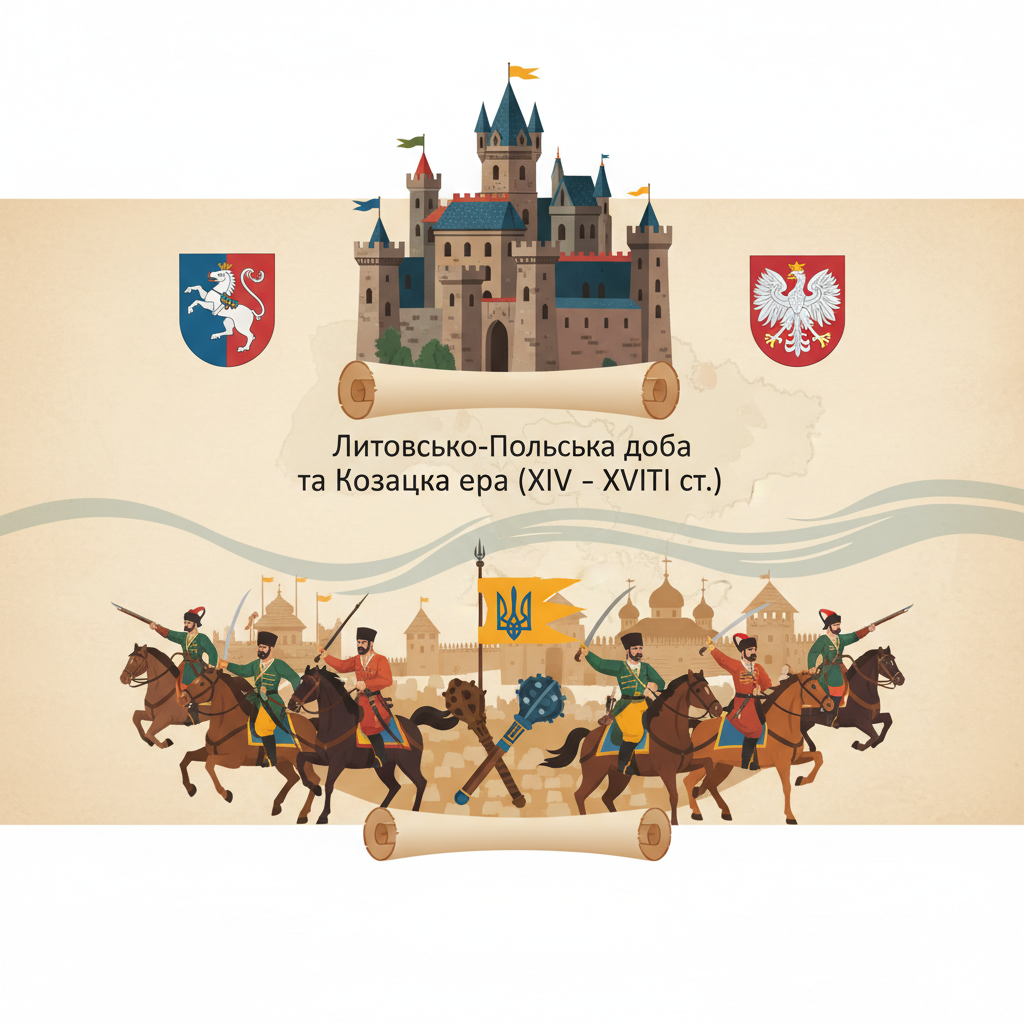 Литовсько-Польська доба та Козацька ера (XIV – XVIII ст.)